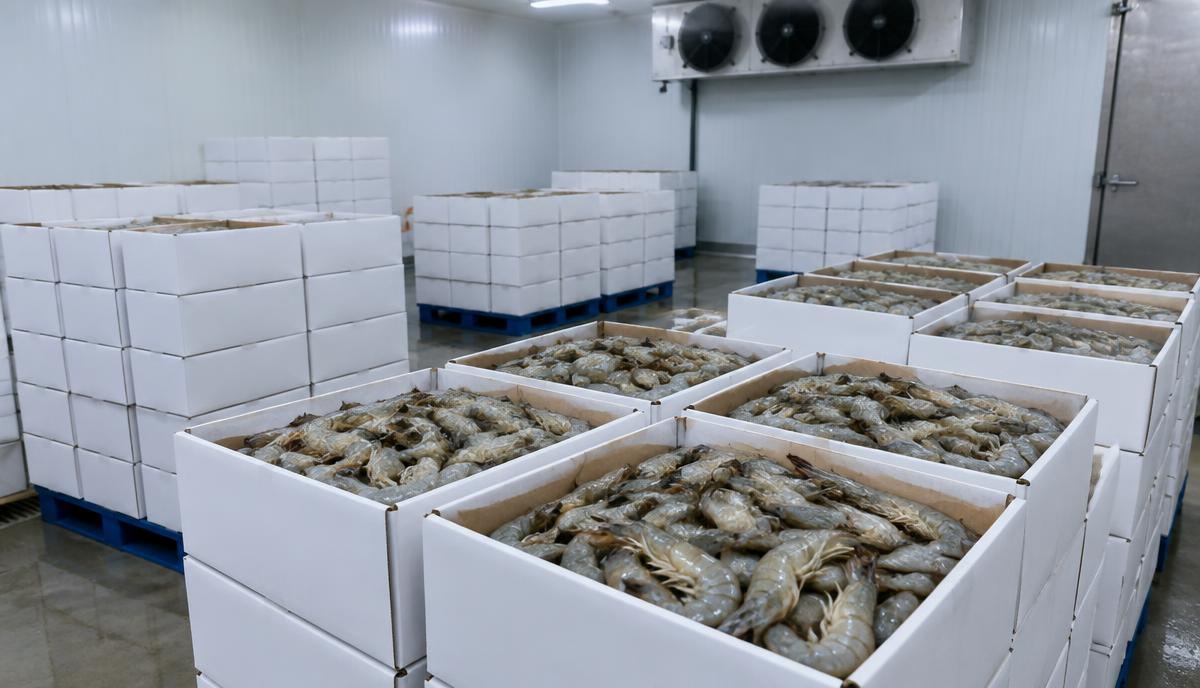 Graded shrimp in boxes in a cold room