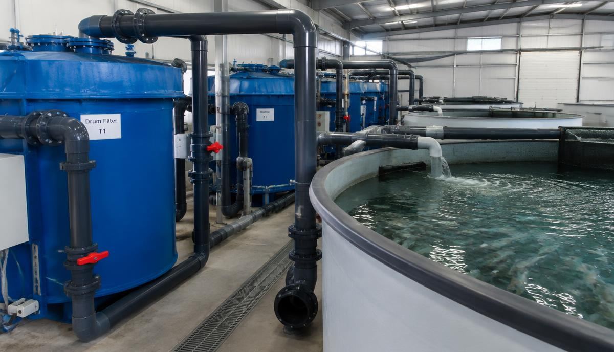 Pipework connecting RAS filtration to tanks